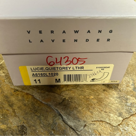 NIB Vera Wang leather peep toe ballet flats crystal embellishment 11 NEW HTF! - Picture 12 of 16